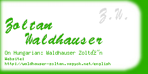 zoltan waldhauser business card